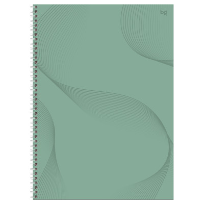Тетрадь 160л., А4 клетка на гребне BG "Mint mood", soft-touch ламинация, выб. лак, твердая обложка, 384053