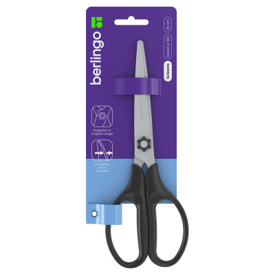 Ножницы Berlingo "Easycut 100" 20см, европодвес, 326310