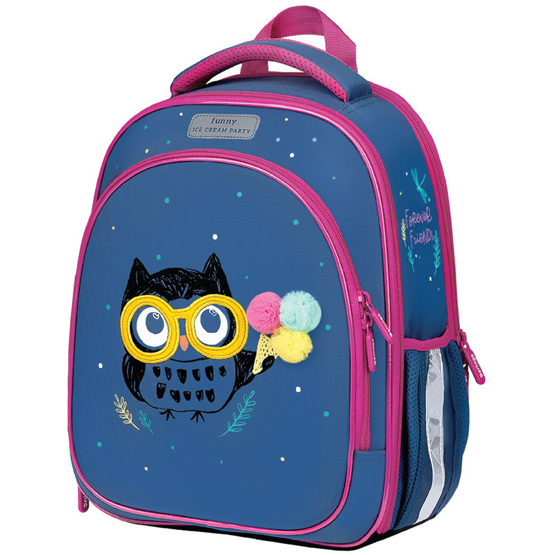 Ранец Berlingo Expert Light облегченный "Funny owl" 38*28*15см, 3 отделения, 2 кармана, анатомическая спинка, 336328