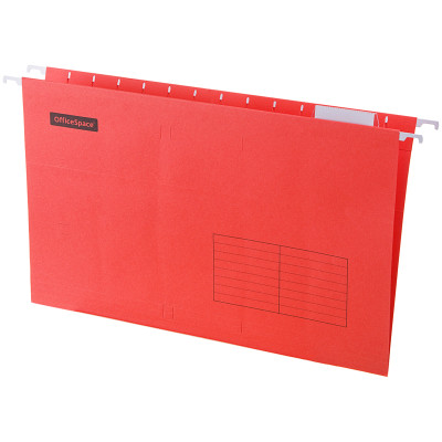 Подвесная папка OfficeSpace Foolscap (365*240мм), красная, 10 штук, 296363