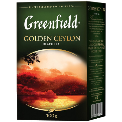 Чай Greenfield "Golden Ceylon", черный листовой, 100г, 159076