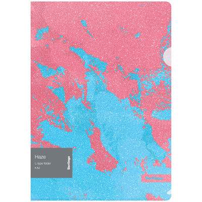 Папка-уголок Berlingo "Haze", 200мкм, розовая/голубая, с рисунком, с эффектом блесток, 12 штук, 334647