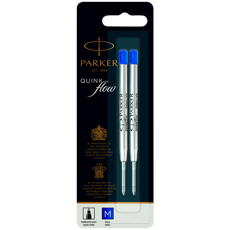 Стержень шариковый объемный Parker "QuinkFlow Ball Point" синий, 98мм, 1,0мм, метал. корпус, 2шт., блистер, 326367 Стержень шариковый объемный Parker "QuinkFlow Ball Point" синий, 98мм, 1,0мм, метал. корпус, 2шт., блистер, 326367