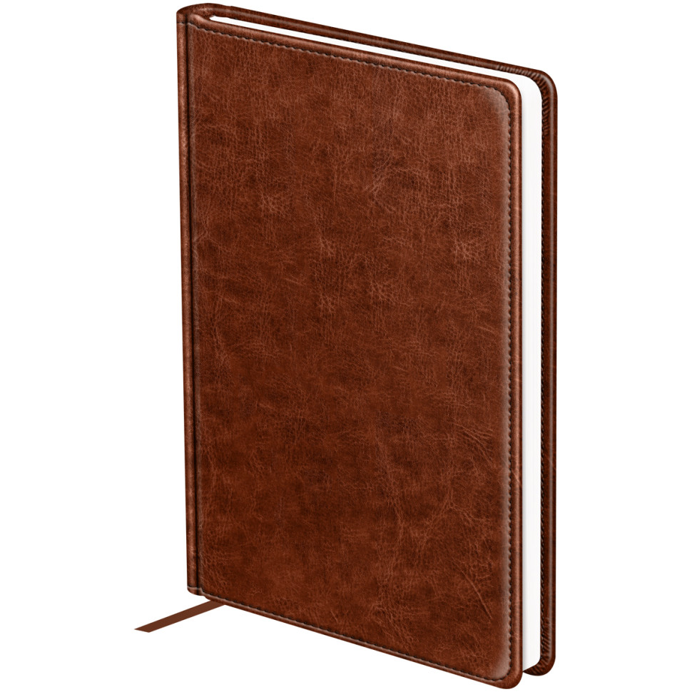 Ежедневник недатированный, А6, 160л., твердый переплет, кожзам, BG "Nebraska. Brown", коричневый, 369592