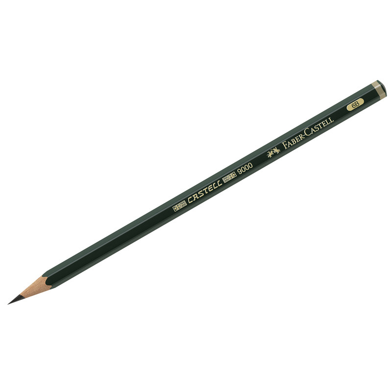 Карандаш ч/г Faber-Castell "Castell 9000" 6B, заточен., 286119