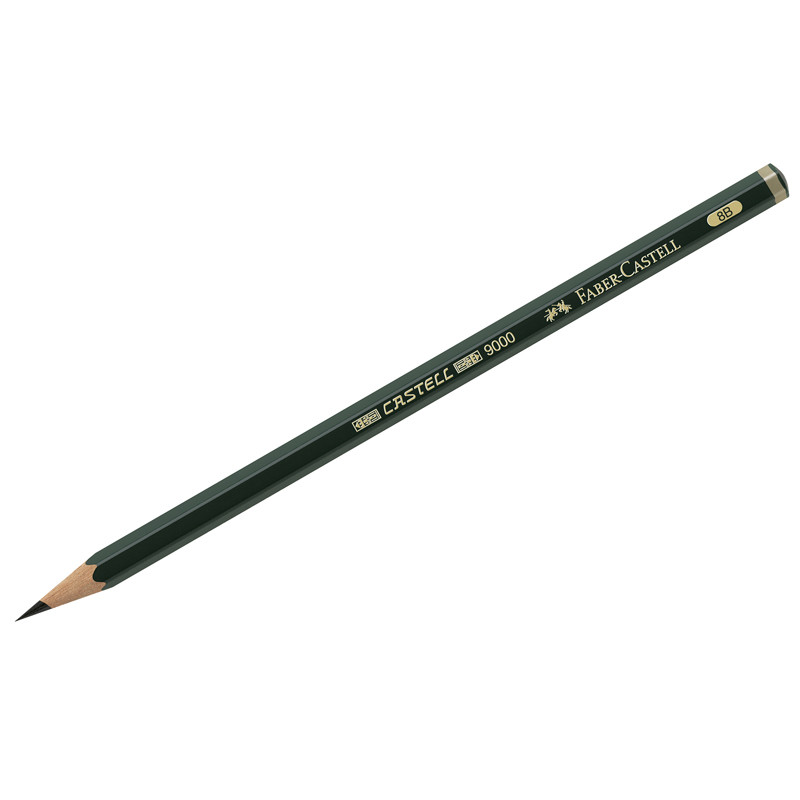 Карандаш ч/г Faber-Castell "Castell 9000" 8B, заточен., 286127