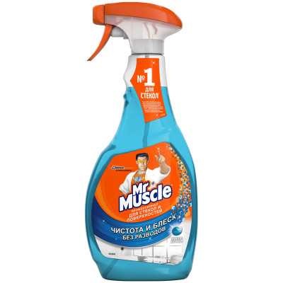 Средство для мытья стекол и др. поверхностей Mr. Muscle "После дождя" с изопроп.спиртом, 500мл, с курком, 144217