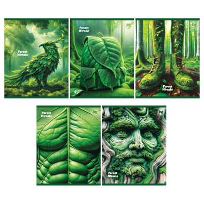 Тетрадь 96л., А5, линия BG "Forest miracle", эконом, 10 штук, 368821