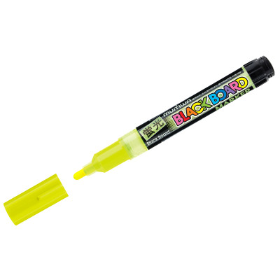 Маркер меловой MunHwa "Black Board Marker" желтый, 3мм, водная основа, 260042