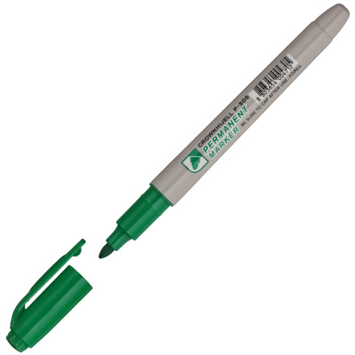 Маркер перманентный Crown "Multi Marker Slim" зеленый, пулевидный, 2мм, 207896