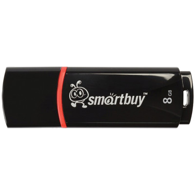 Память Smart Buy "Crown"  8GB, USB 2.0 Flash Drive, черный, 227878