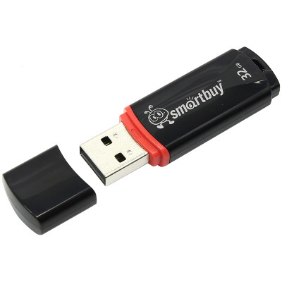 Память Smart Buy "Crown"  32GB, USB 2.0 Flash Drive, черный, 244813