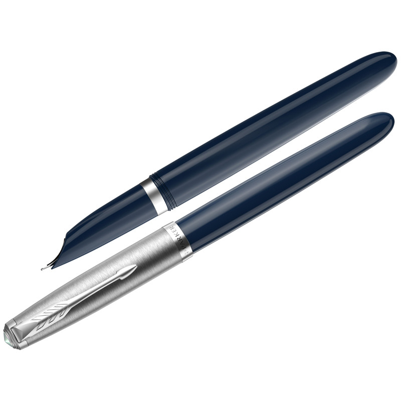 Ручка перьевая Parker "51 Midnight Blue CT" черная, 0,8мм, подарочная упаковка, 317500