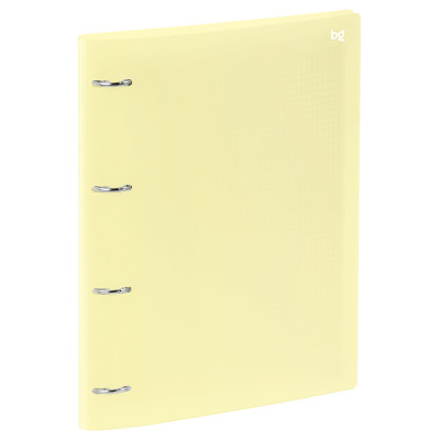 Тетрадь на кольцах А4, 120л., BG "Новатон. Лимонный сорбет", пластиковая обложка, с разделителями, 389147