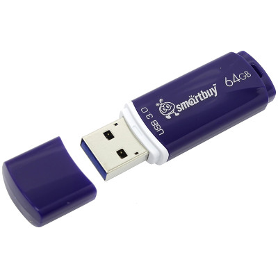 Память Smart Buy "Crown"  64GB, USB 3.0 Flash Drive, синий, 248801