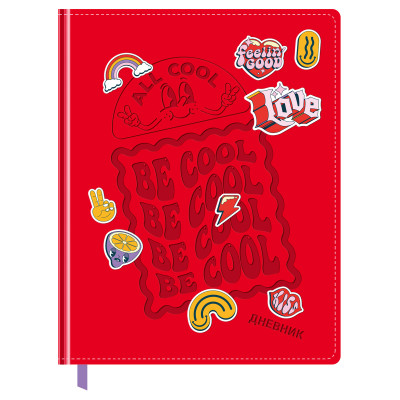 Дневник 1-11 кл. 48л. (твердый) BG "Be cool", иск.кожа, блинтовое тиснение, декоративные ПВХ-шармы, ляссе, 366617