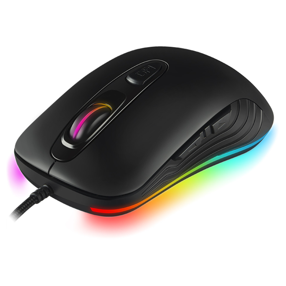 Мышь Sven RX-G820, USB, подсветка, черный, 6btn+Roll, 353273