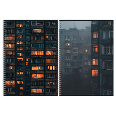 Тетрадь 96л., А4, клетка, на гребне BG "Архитектура", 6 штук, 383684